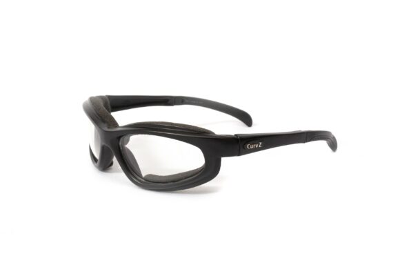 02-15 - CurvZ Small Clear Sunglasses in Matte Black Frames and Clear Lenses