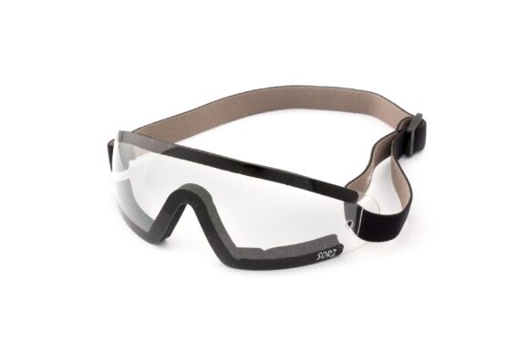 05-01 - SORZ Clear Skydiving Goggles with Anti-Fog Lenses in Rimless Goggles with Foam Windstops