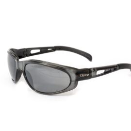 01-29 - Curv Crystal Grey Sunglasses with Flash Mirror Smoke Lenses and Crystal Grey Frames