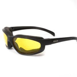 02-04 - CurvZ Yellow Foam-Lined Sunglasses with Yellow Lenses and Matte Black Frames