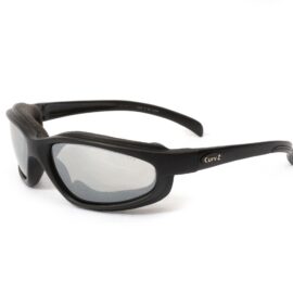02-05 - CurvZ Mirror Foam-lined Sunglasses in Matte Black Frames with Flash Mirror Lenses