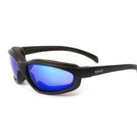 02-19 - CurvZ Jet Blue Sunglasses with Matte Black Frames and Jet Blue Lenses