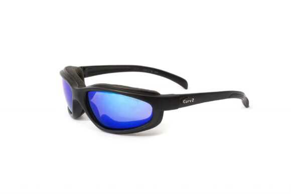 02-19 - CurvZ Jet Blue Sunglasses with Matte Black Frames and Jet Blue Lenses