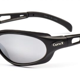 01-02 - CurvX Flash Mirror Sunglasses in Matte Black Frames with Spoilers