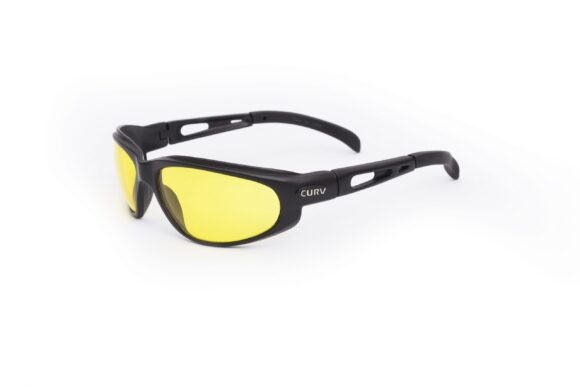 01-04 - Curv Yellow Lens Sunglasses with Matte Black Frame