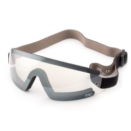05-01 - SORZ Mirror Skydiving Goggles with Clear Mirror Anti-Fog Lenses in Rimless Goggles with Foam Windstops