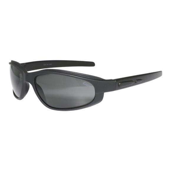 01-17M - CurvEX Matte Black Sunglasses with Smoke Lenses and Black Accent