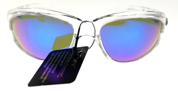 01-87 Curv Crystal Clear Sunglasses Jet Blue